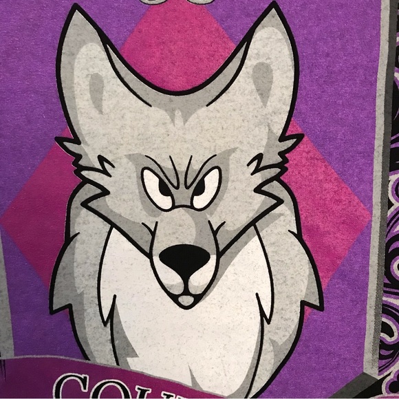 Animus Courage Wolf Graphic Tee Mens Size XL Black Purple - Picture 4 of 6